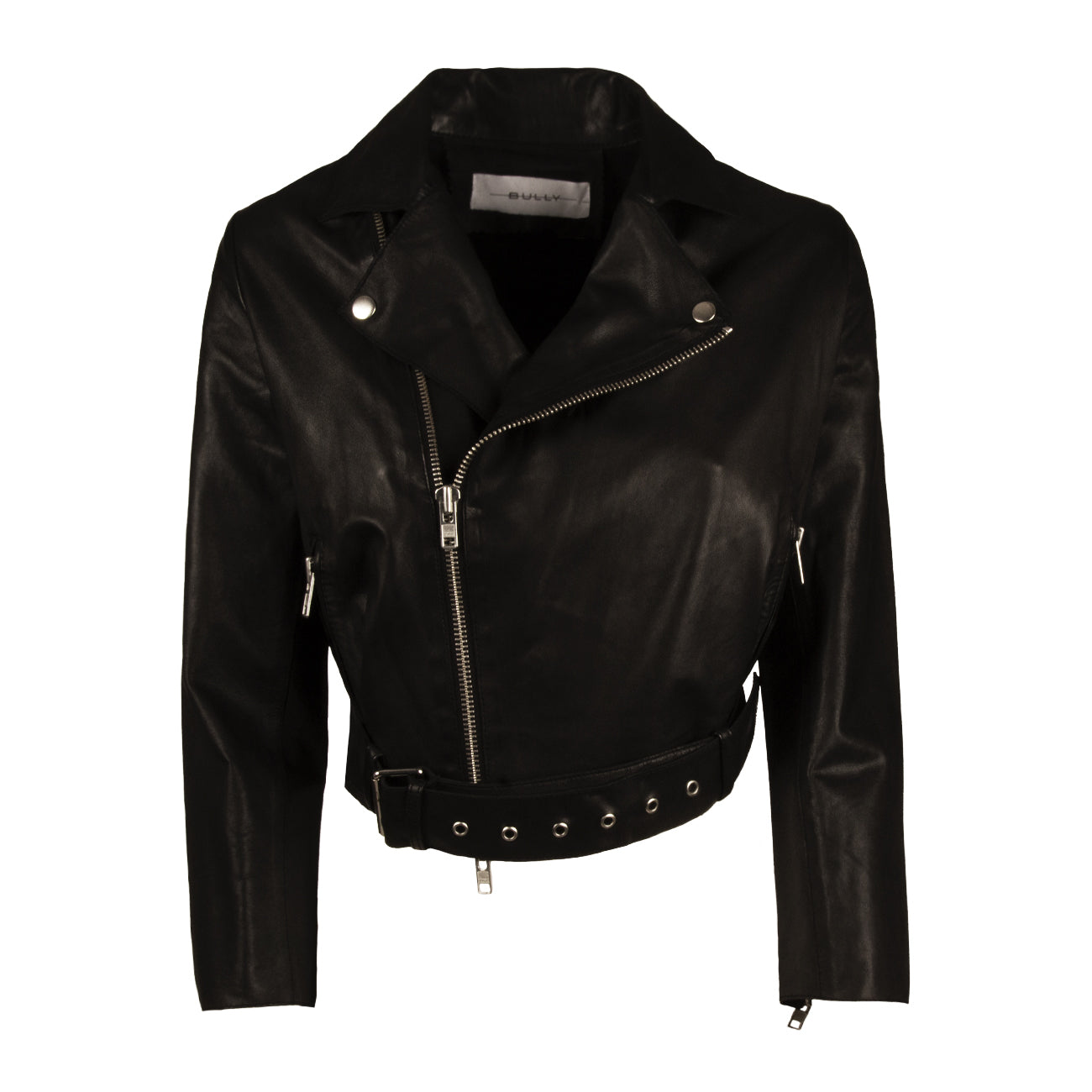 BULLY Chiodo Con Cintura In Pelle Donna Nero 7693 NERO 