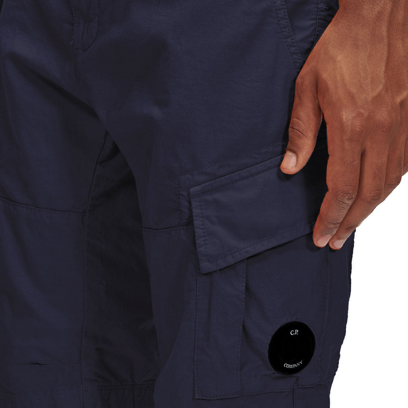 C.P. COMPANY BERMUDA U. OTTOMAN CARGO SHORTS CP 14CMBE116A006406G 888/TOTAL ECLIPSE/BLU NAVY 