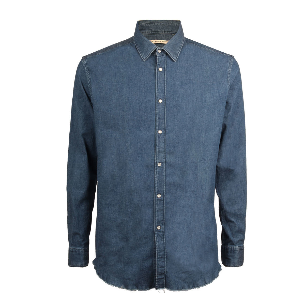 DANIELE ALESSANDRINI CAMICIA U. BASICA SUPER STRETCH DA C1507B14354300 3/DENIM MEDIO 