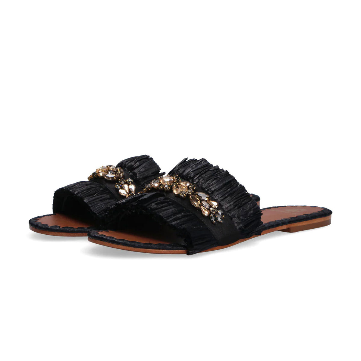 DE SIENA Sandali Semira Raffia 206 BLACK 