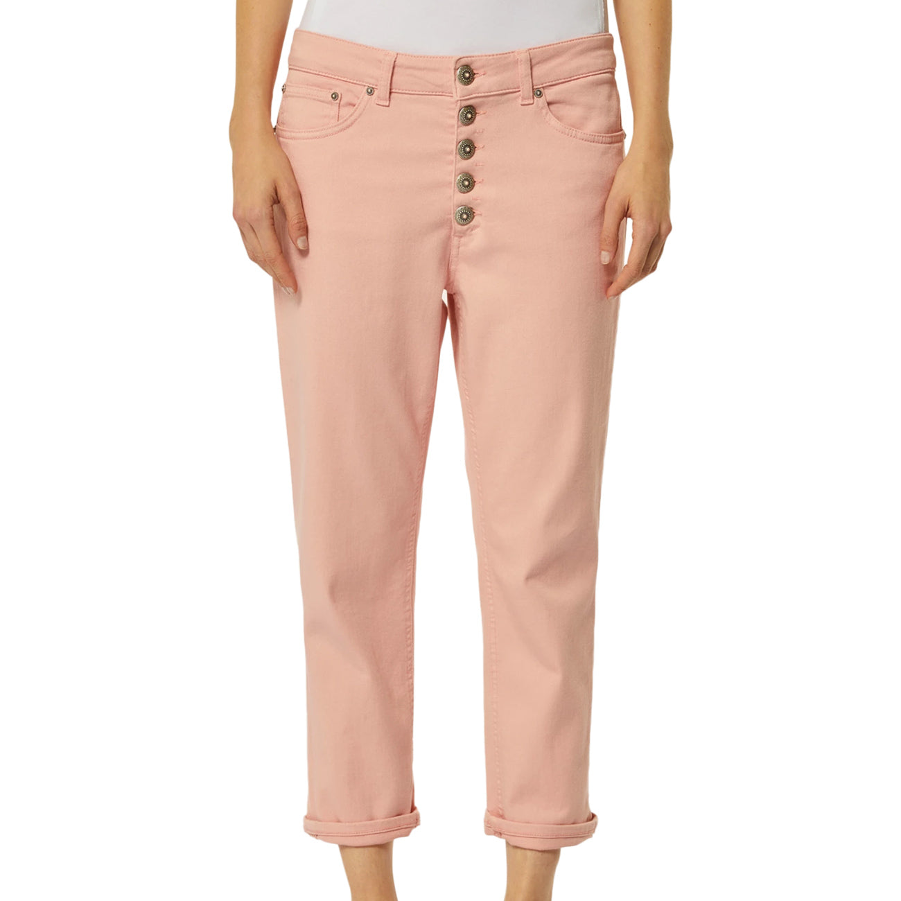 DONDUP Pantalone Koons DP268BGSE068DBM5 063 HAVANA/ROSA CARNE 