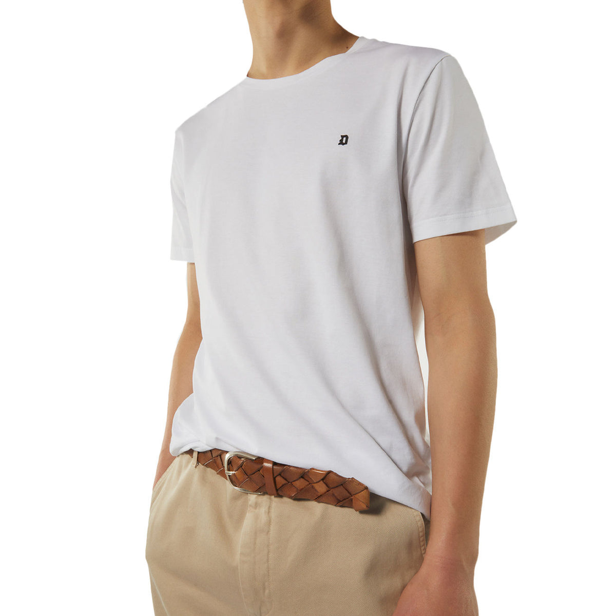 DONDUP T-Shirt In Cotone US198 JF0271U ZL4 000 BIANCO 