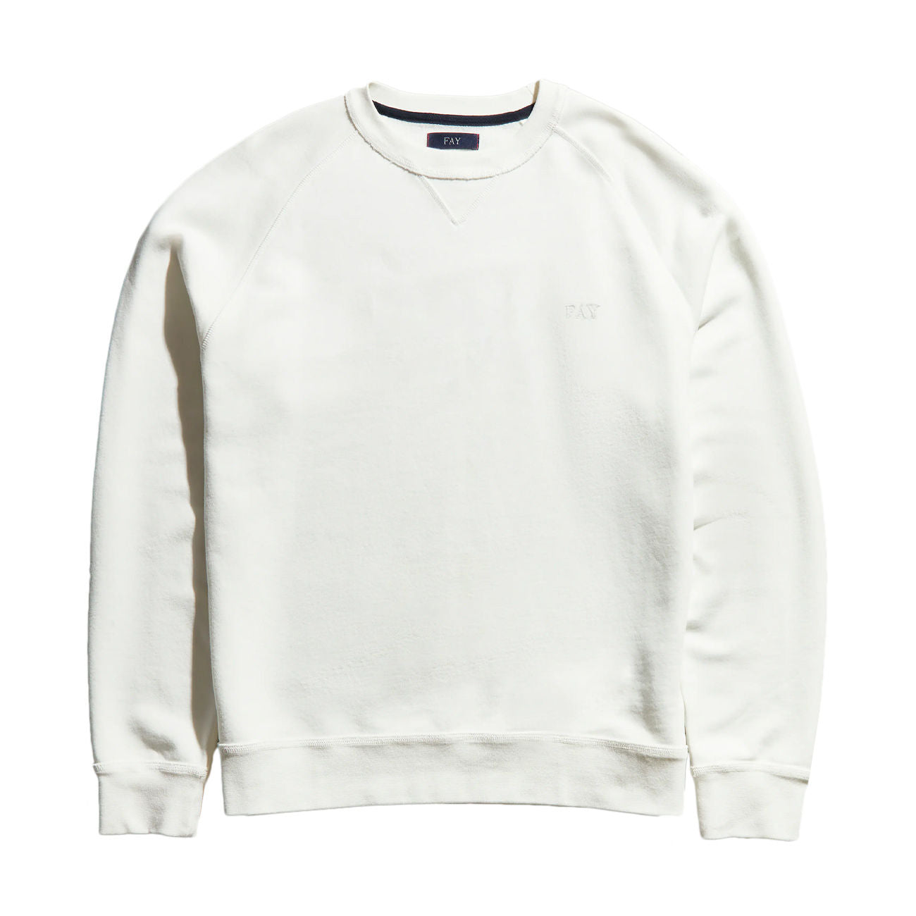 FAY Felpa Ricamo 3D Uomo Bianco NJMB546142TUDAB003 BIANCO 