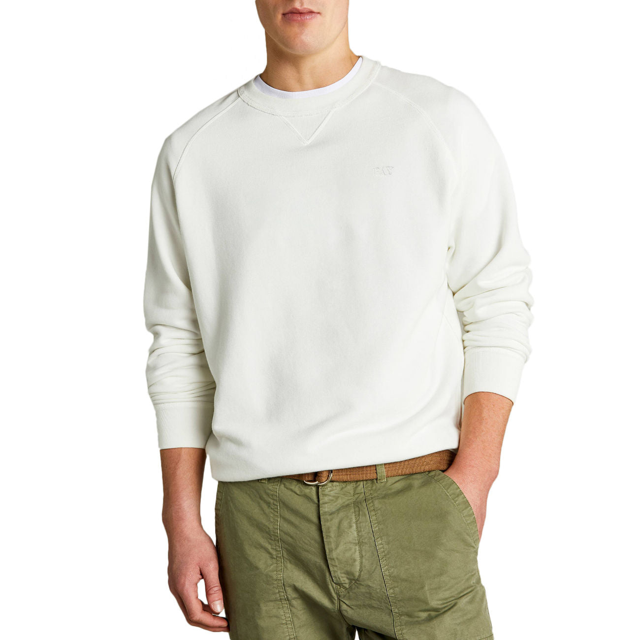 FAY Felpa Ricamo 3D Uomo Bianco NJMB546142TUDAB003 BIANCO 