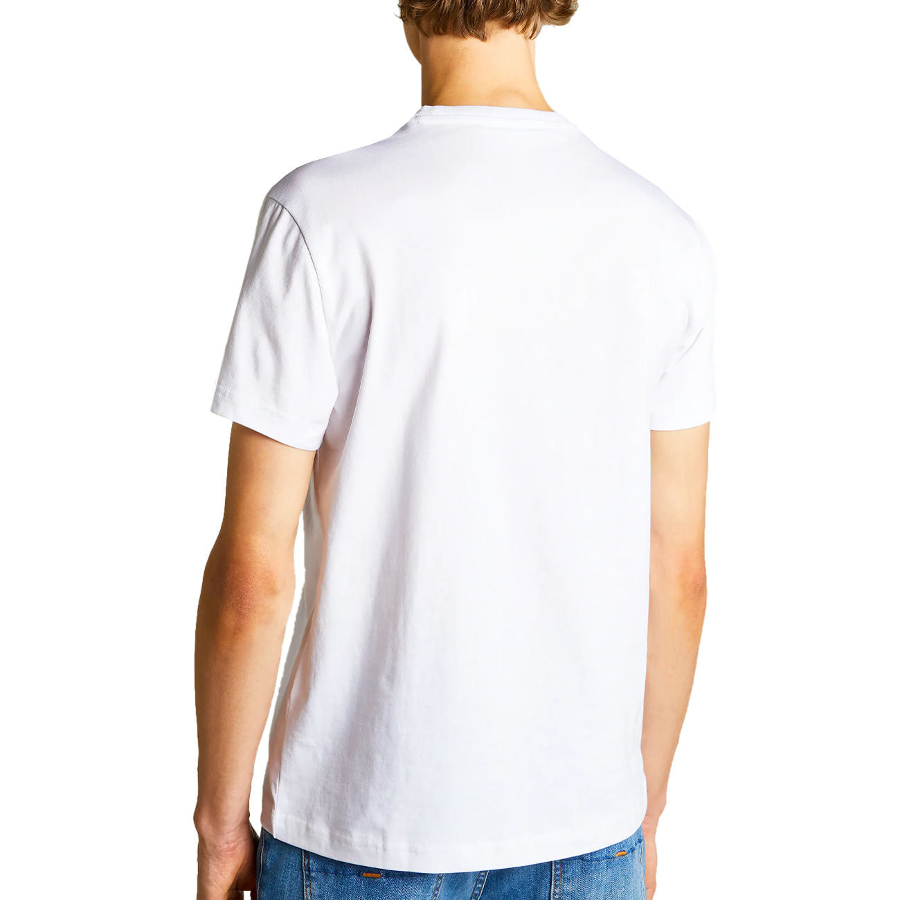 FAY T-Shirt Ricamo Su Petto Uomo Bianco NPMB3461300UCXB001 BIANCO 