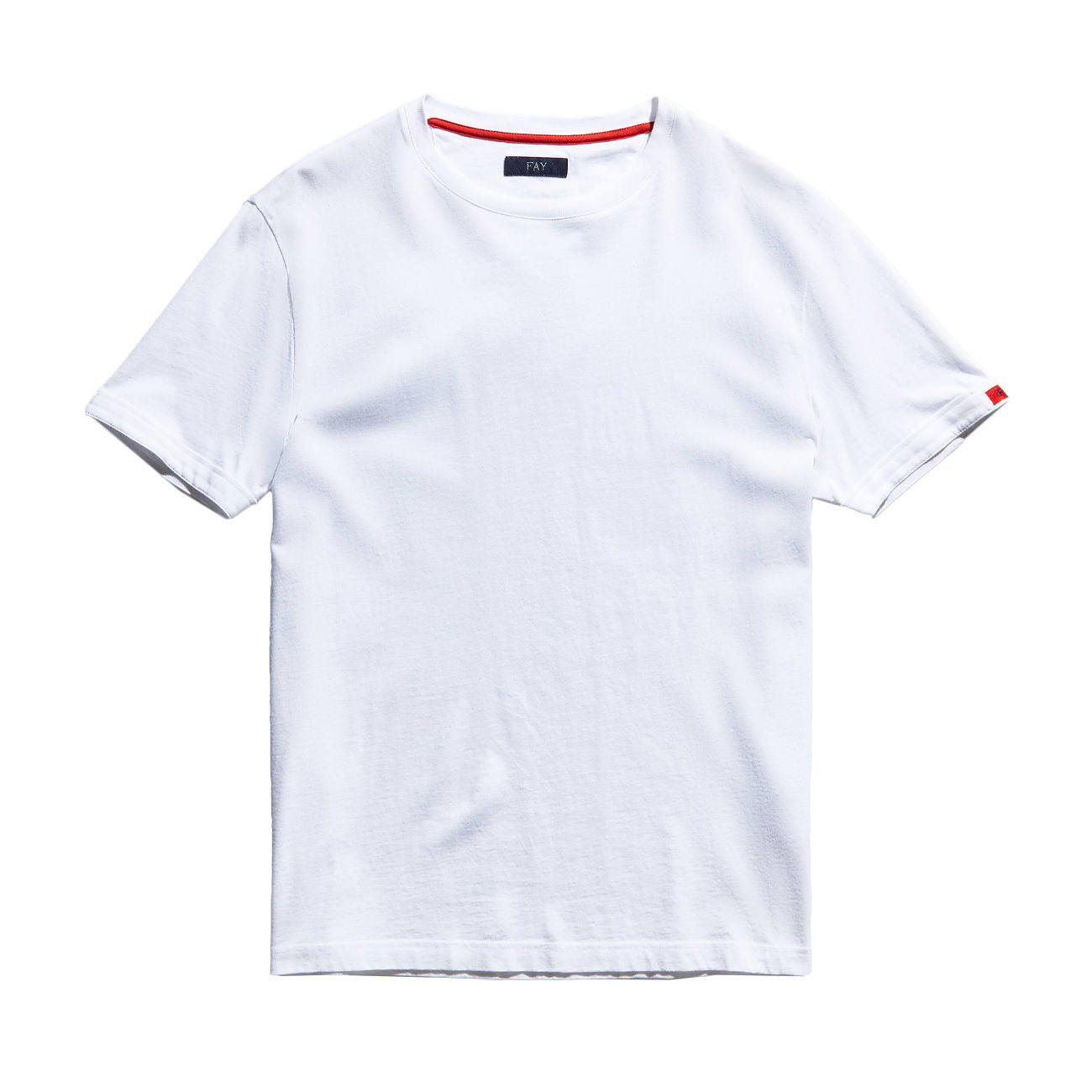 FAY T-Shirt Travel Uomo Bianco Rosso NPMB3461330UCXB001 BIANCO/ROSSO 
