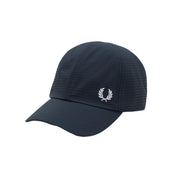 FRED PERRY Cappellino Doppio Logo Seersucker Uomo Navy HW5656 637/NAVY 