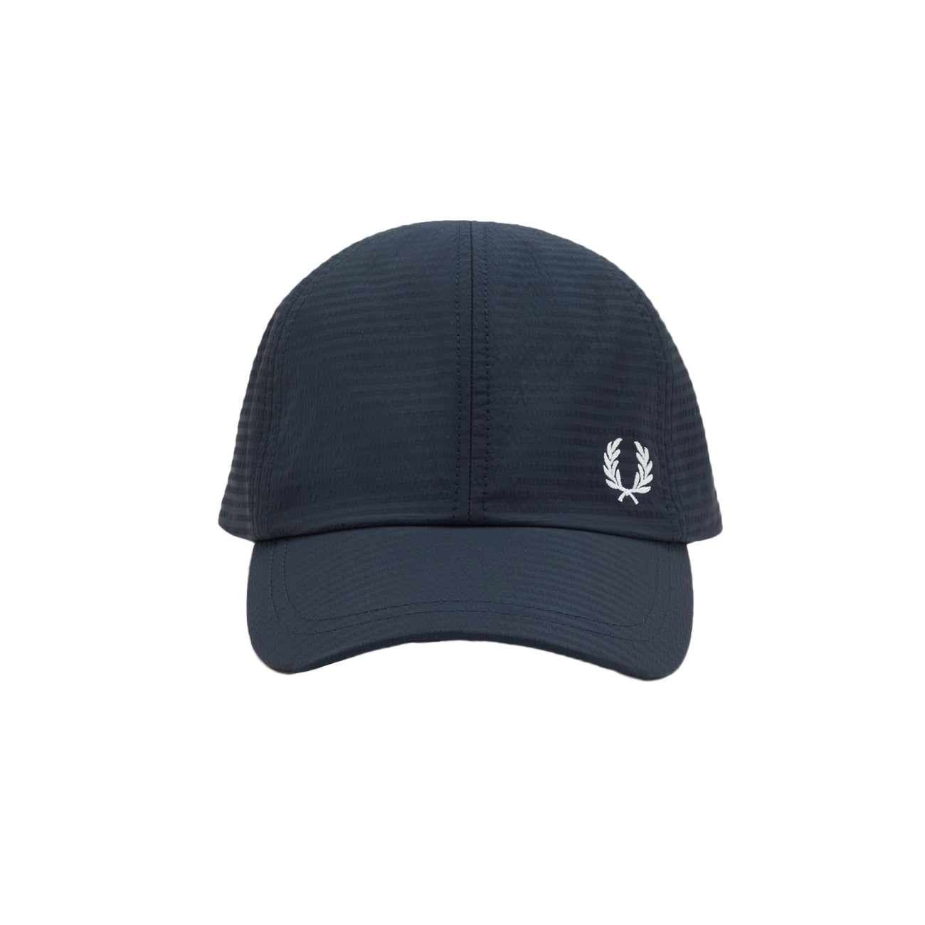 FRED PERRY Cappellino Doppio Logo Seersucker Uomo Navy HW5656 637/NAVY 