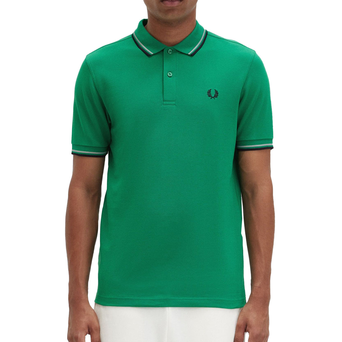 FRED PERRY Polo Twin Tipped Uomo Green M3600 R34 FP GREEN 