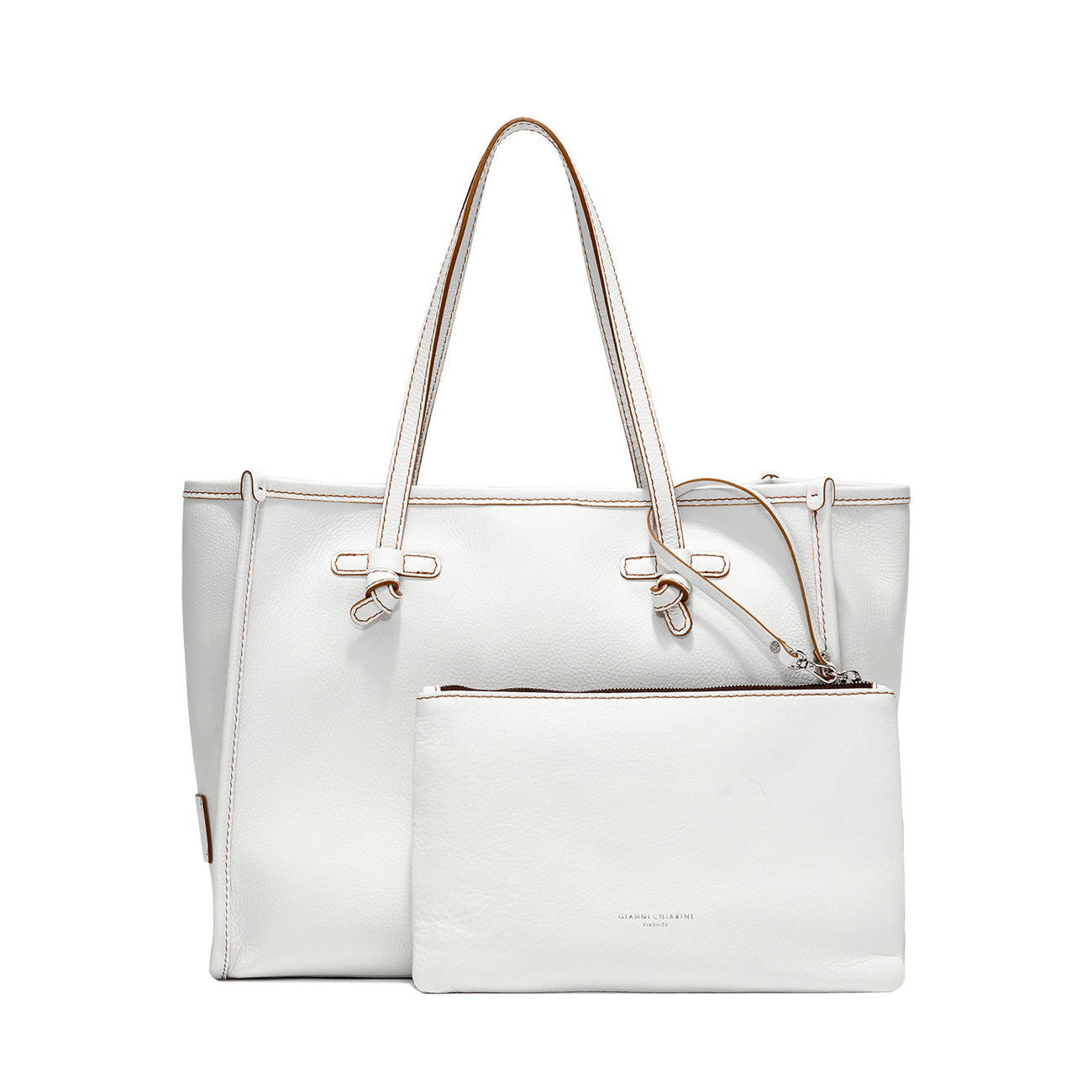 GIANNI CHIARINI Borsa Marcella Saddlery Latte Pecan BS6850/23PESTSRDBL 12341 LATTE/PECAN 