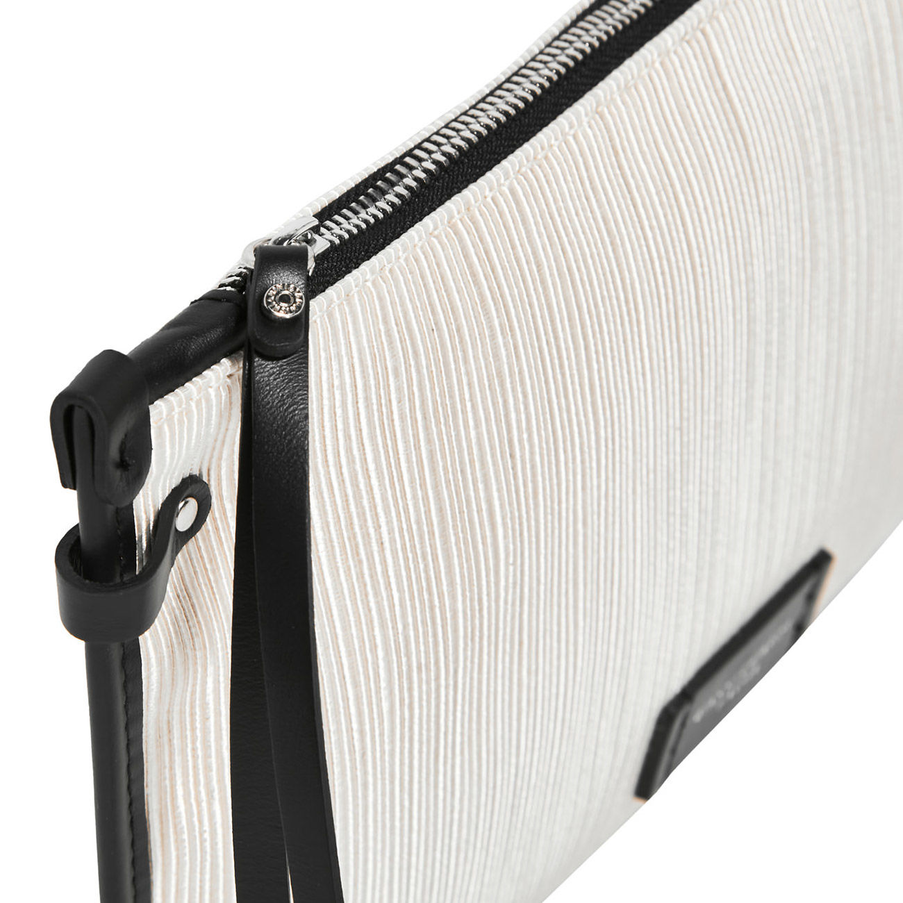 GIANNI CHIARINI Clutch Marcella Pelle E Tessuto Donna Panna BS9405VTMN 162 PANNA 