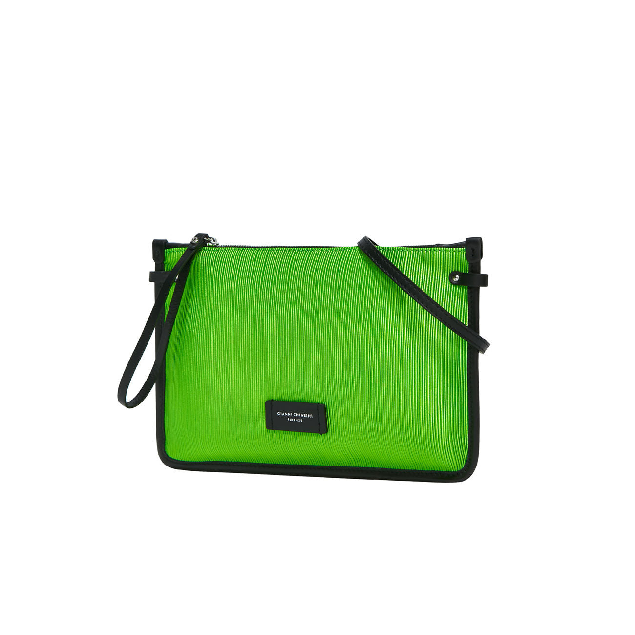 GIANNI CHIARINI Clutch Marcella Pelle E Tessuto Donna Kiwi BS9405VTMN 924 KIWI 
