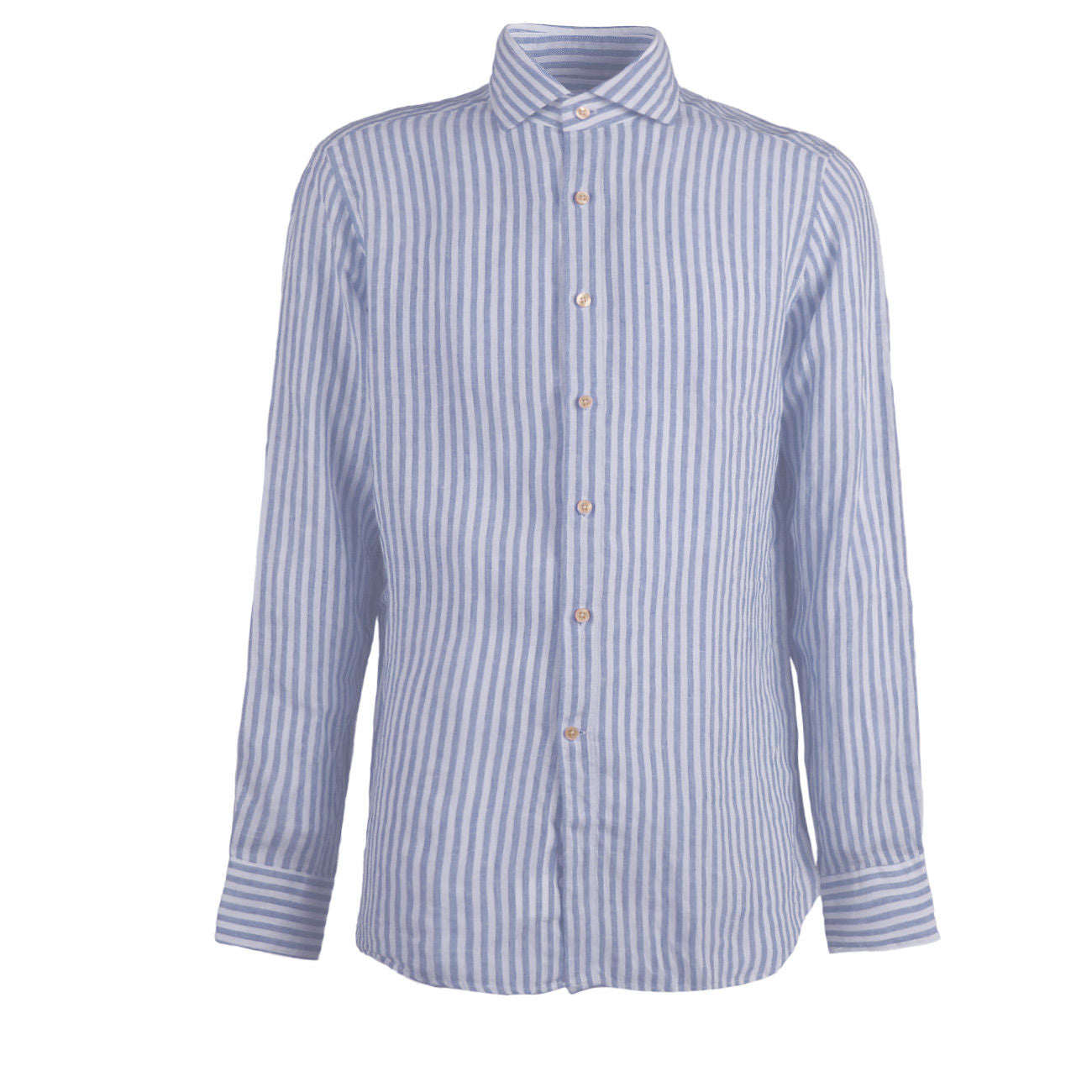 GUGLIELMINOTTI Camicia Rigata Uomo Bianco Blu U3ECUU RC4/B.CO/BLU 