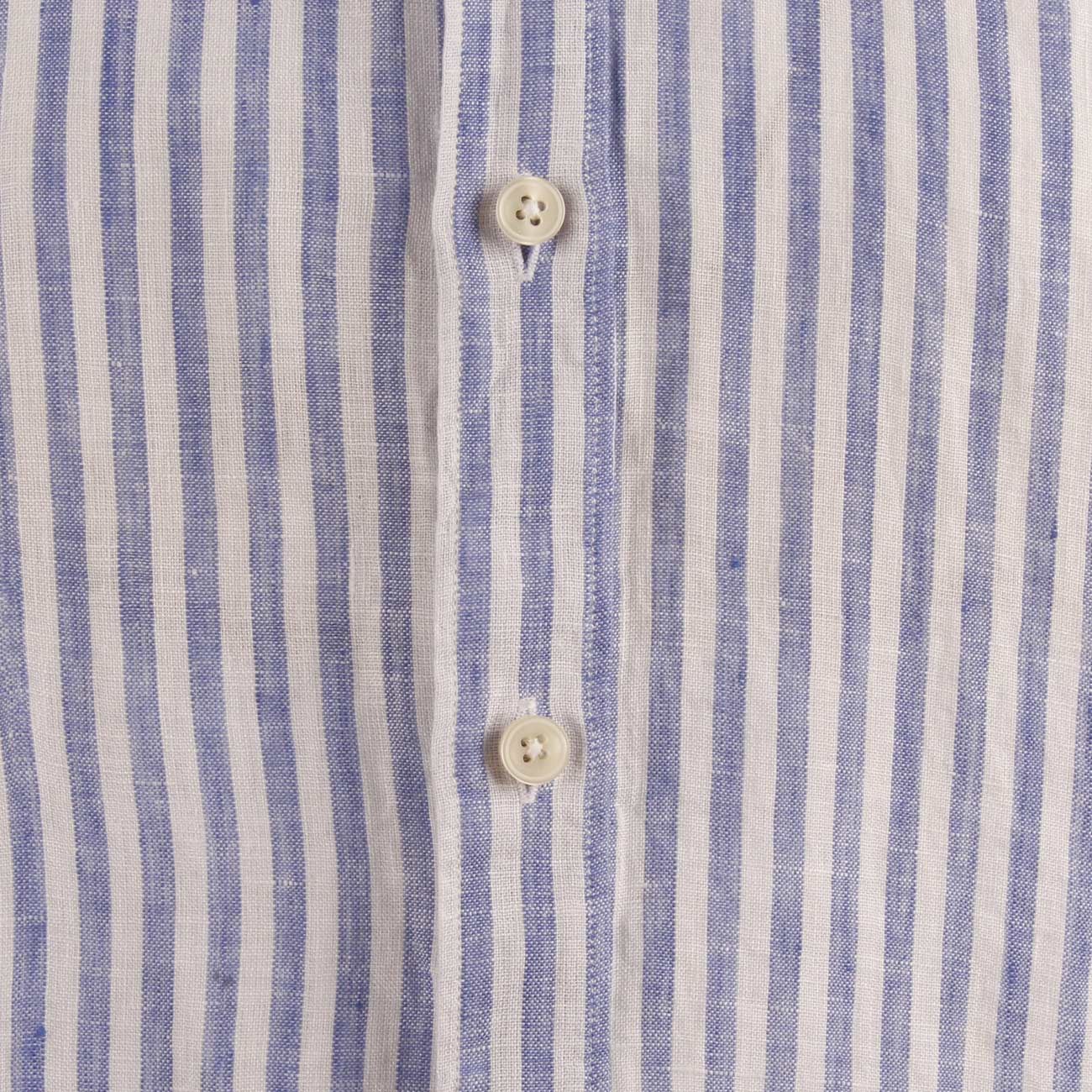 GUGLIELMINOTTI Camicia Rigata Uomo Bianco Blu U3ECUU RC4/B.CO/BLU 