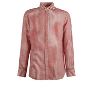 GUGLIELMINOTTI Camicia Rigata Uomo Bianco Rosso U3ECUU RL1/B.CO/ROSSO 