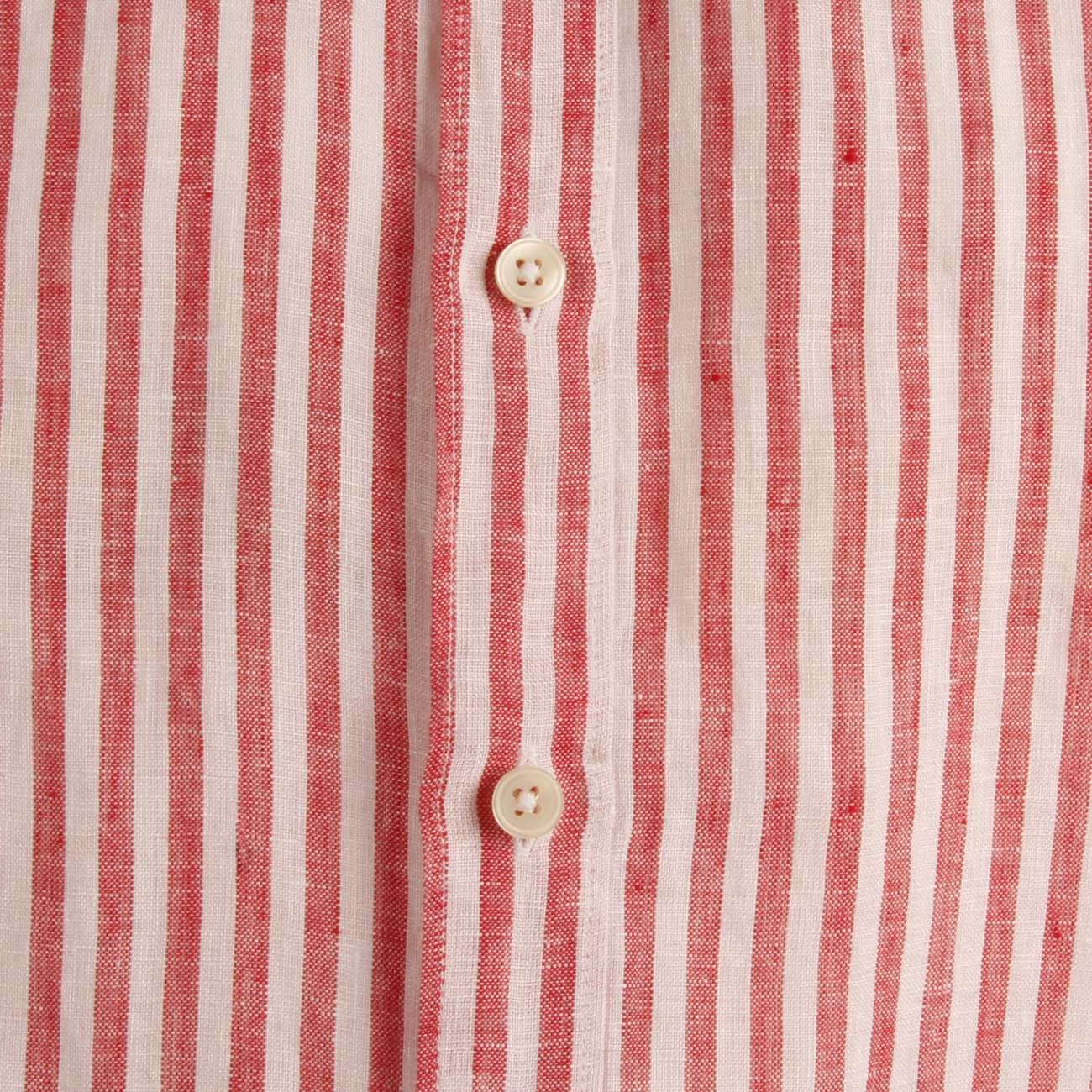 GUGLIELMINOTTI Camicia Rigata Uomo Bianco Rosso U3ECUU RL1/B.CO/ROSSO 