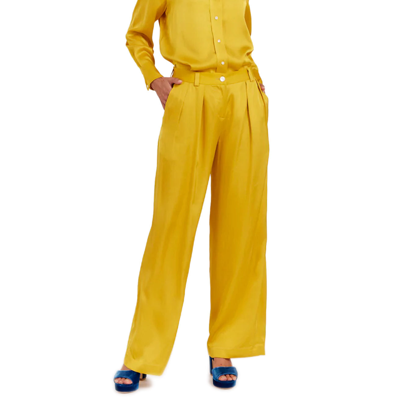 INES DE LA FRESSANGE Luciano Pants Donna Ocre 10P002VI020 P610 OCRE 