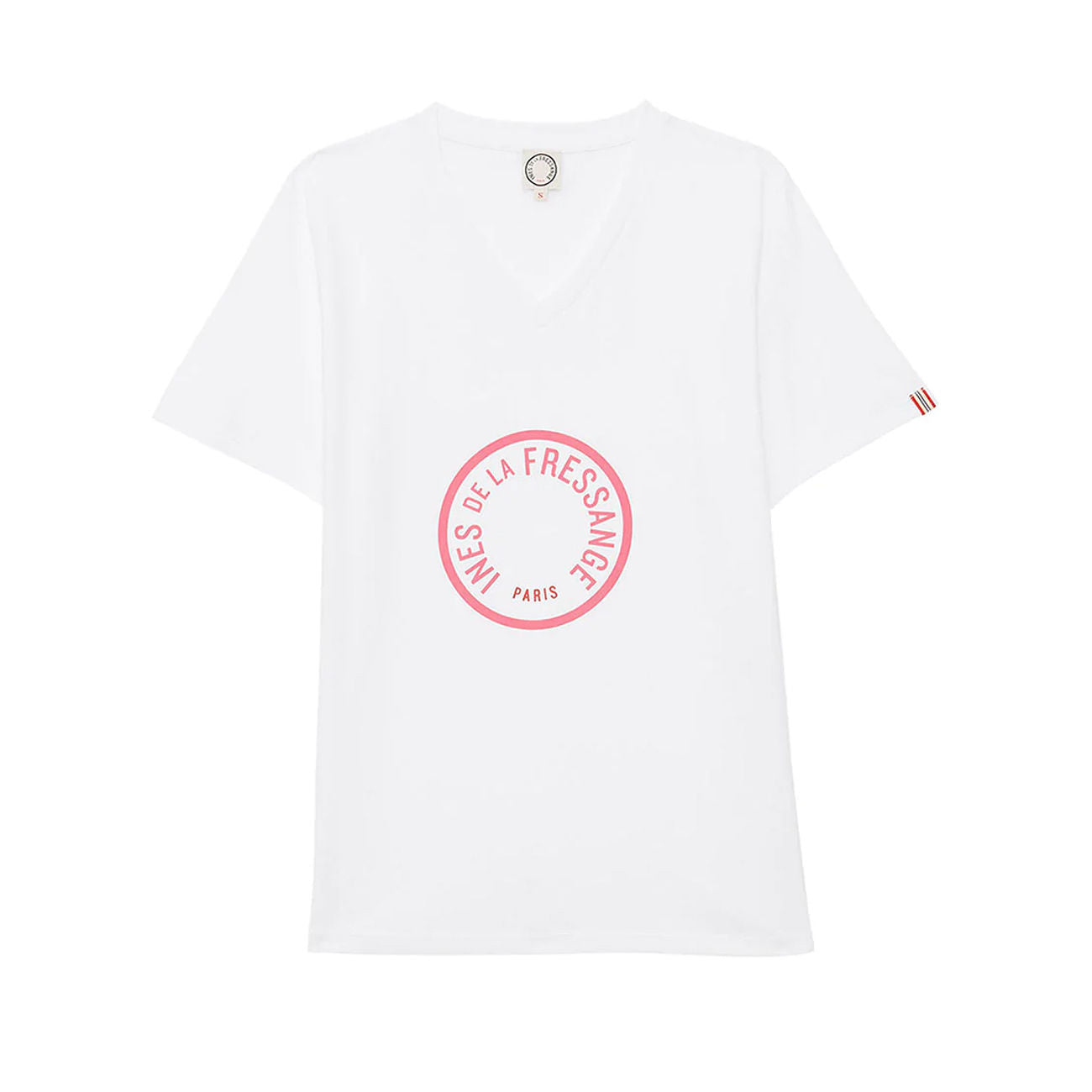 INES DE LA FRESSANGE Aurore T-Shirt Donna Whitepink 10Y025CO002 P133 WHITEPINK 