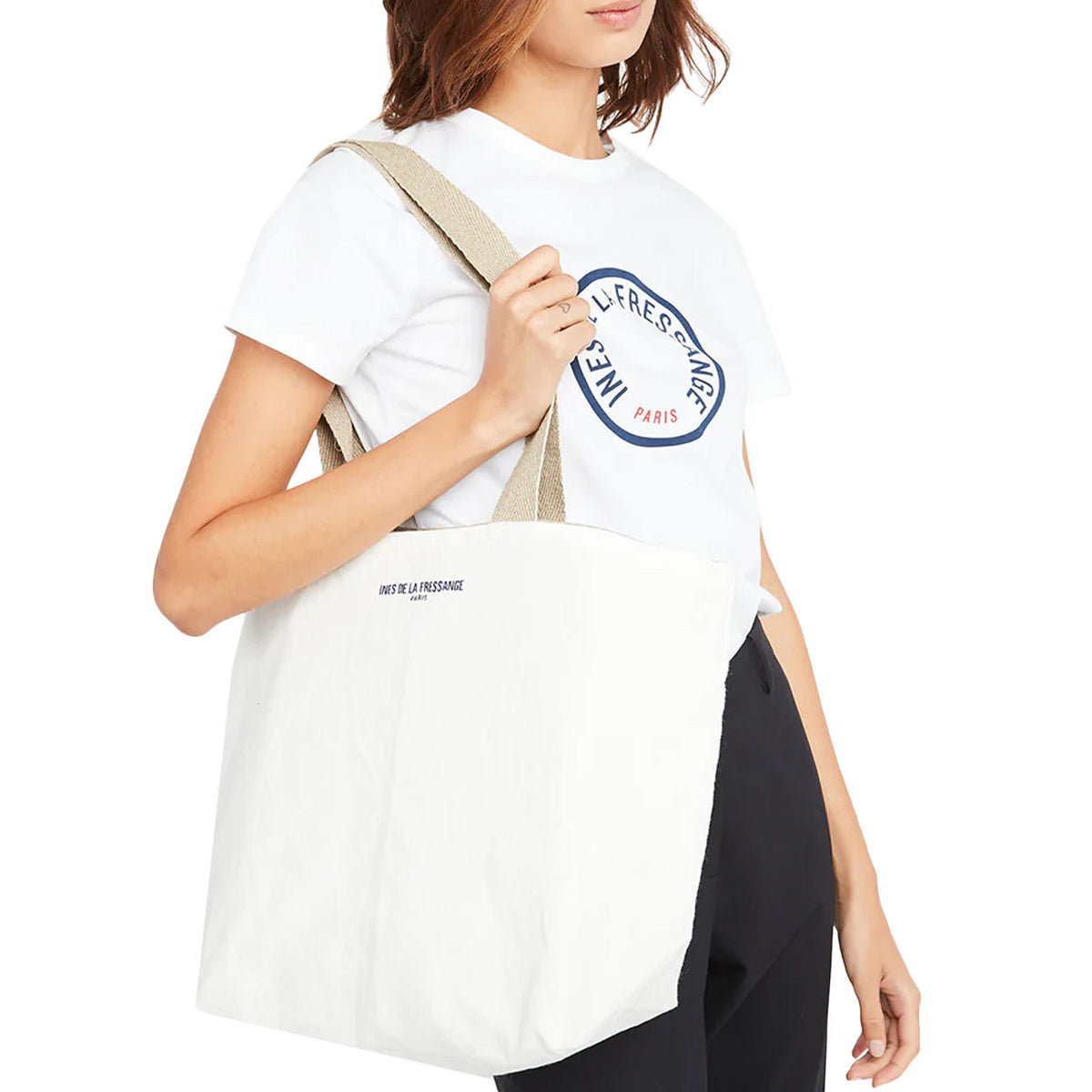 INES DE LA FRESSANGE Lila Tote Bag Donna Ecru 6AC015CO160 P110 ECRU 