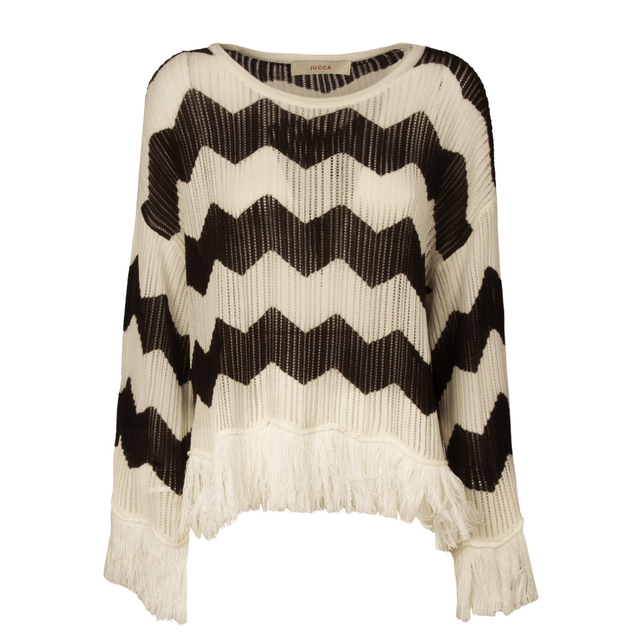 JUCCA Maglia Zig Zag Donna Panna J3711045/125 PANNA 045 