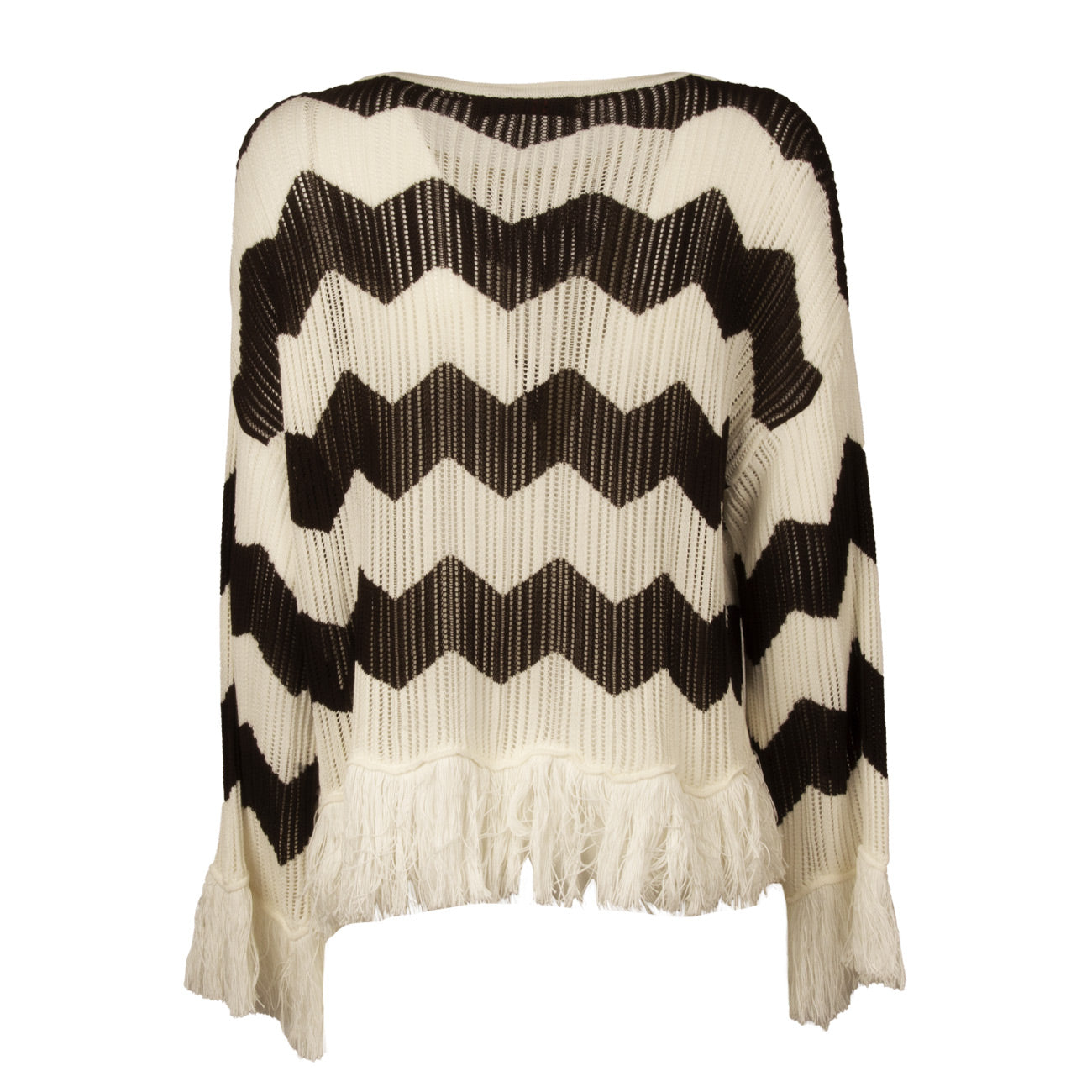 JUCCA Maglia Zig Zag Donna Panna J3711045/125 PANNA 045 