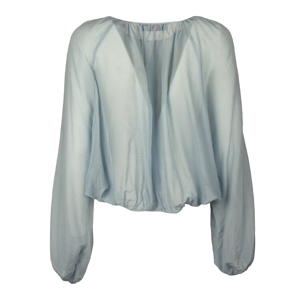JUCCA Blusa Girocollo Mussola Donna Azzurro J3712042/24 POLINESIA 1798/AZZURRO 