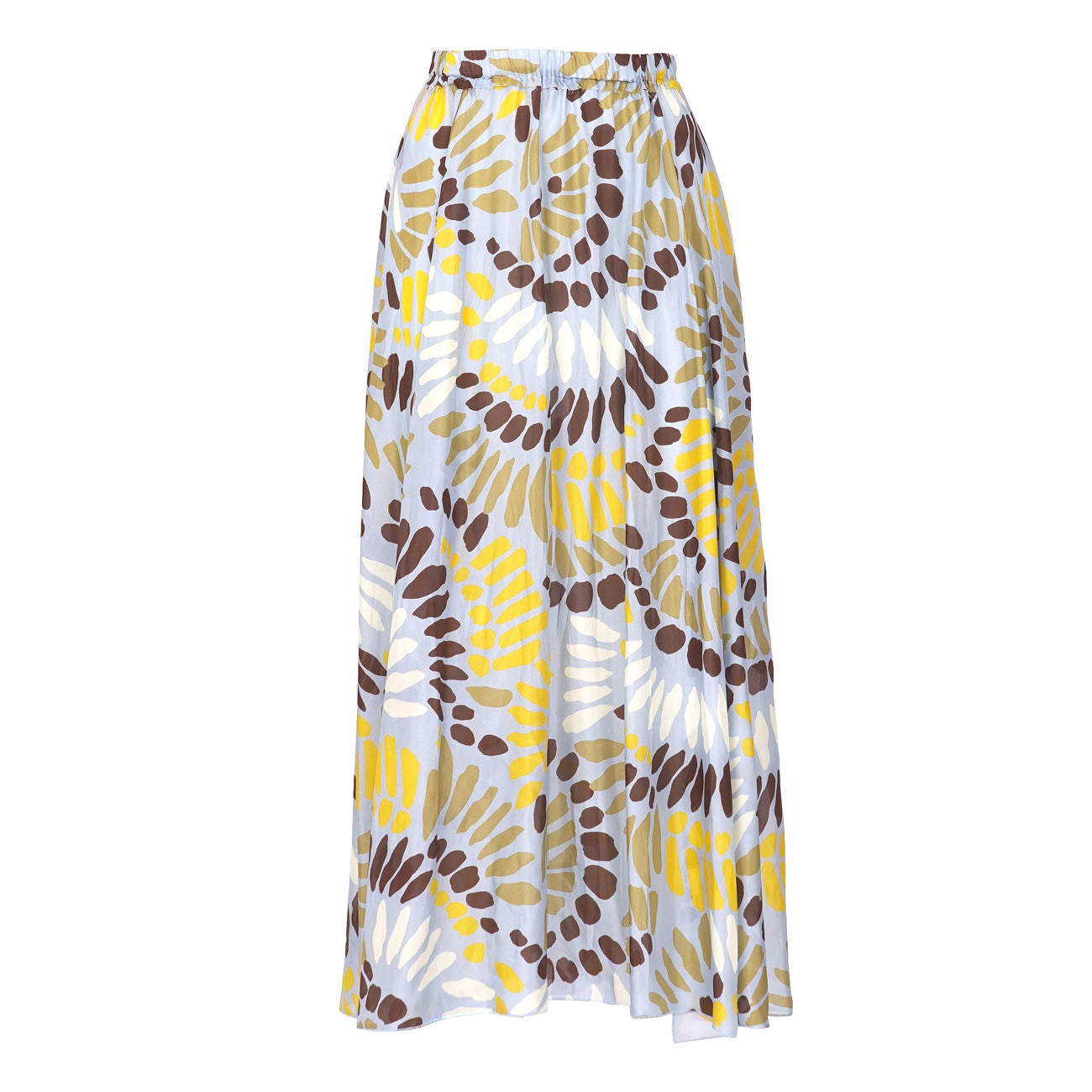 JUCCA Gonna Lunga Fantasia Petali Donna Polinesia J3715029/37 POLINESIA 1798/AZZ GIALLO/MORO 
