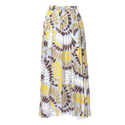 JUCCA Gonna Lunga Fantasia Petali Donna Polinesia J3715029/37 POLINESIA 1798/AZZ GIALLO/MORO 