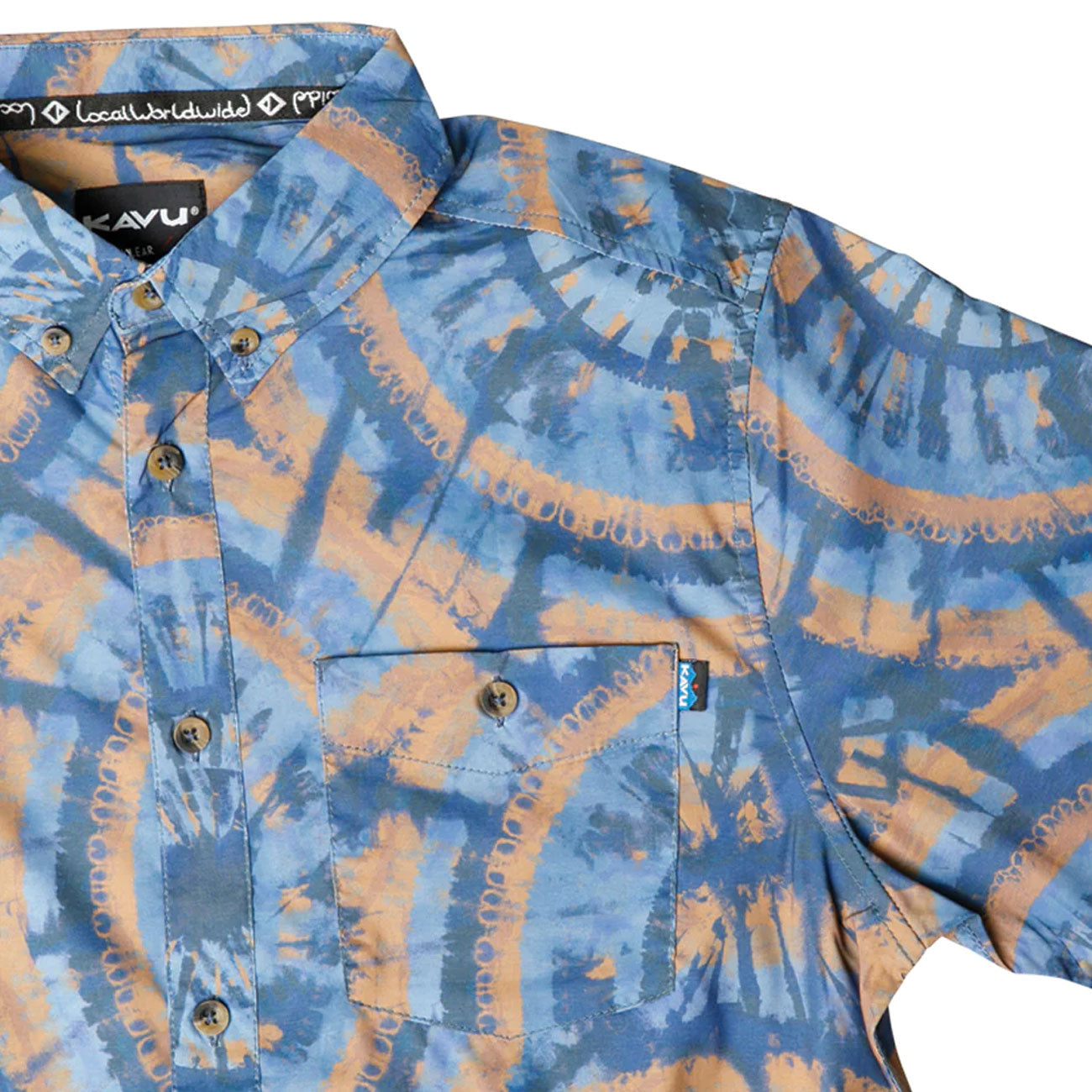 KAVU Camicia River Wrangler Uomo Blu KAV5093/5093 CIRCLE TIE DYE 
