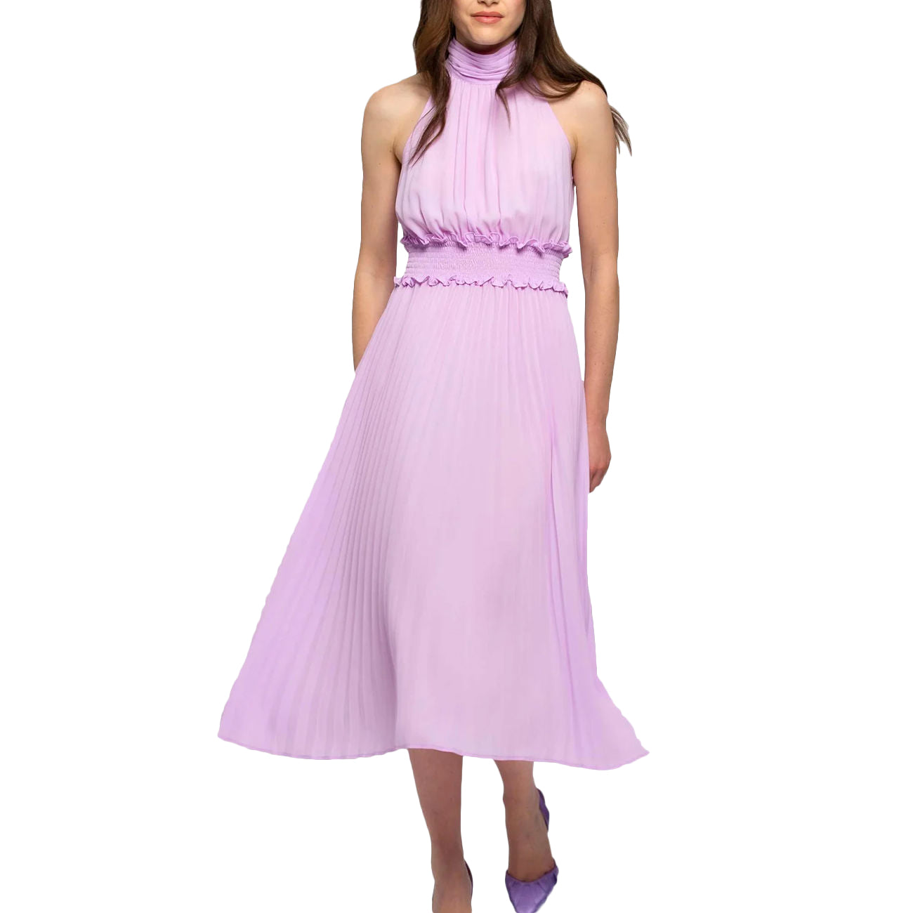 KOCCA Abito Lungo Lewell  Con Ruches Sul Punto Vita P23PAB8978AAUN0000 10155/ROSA LILLATO 