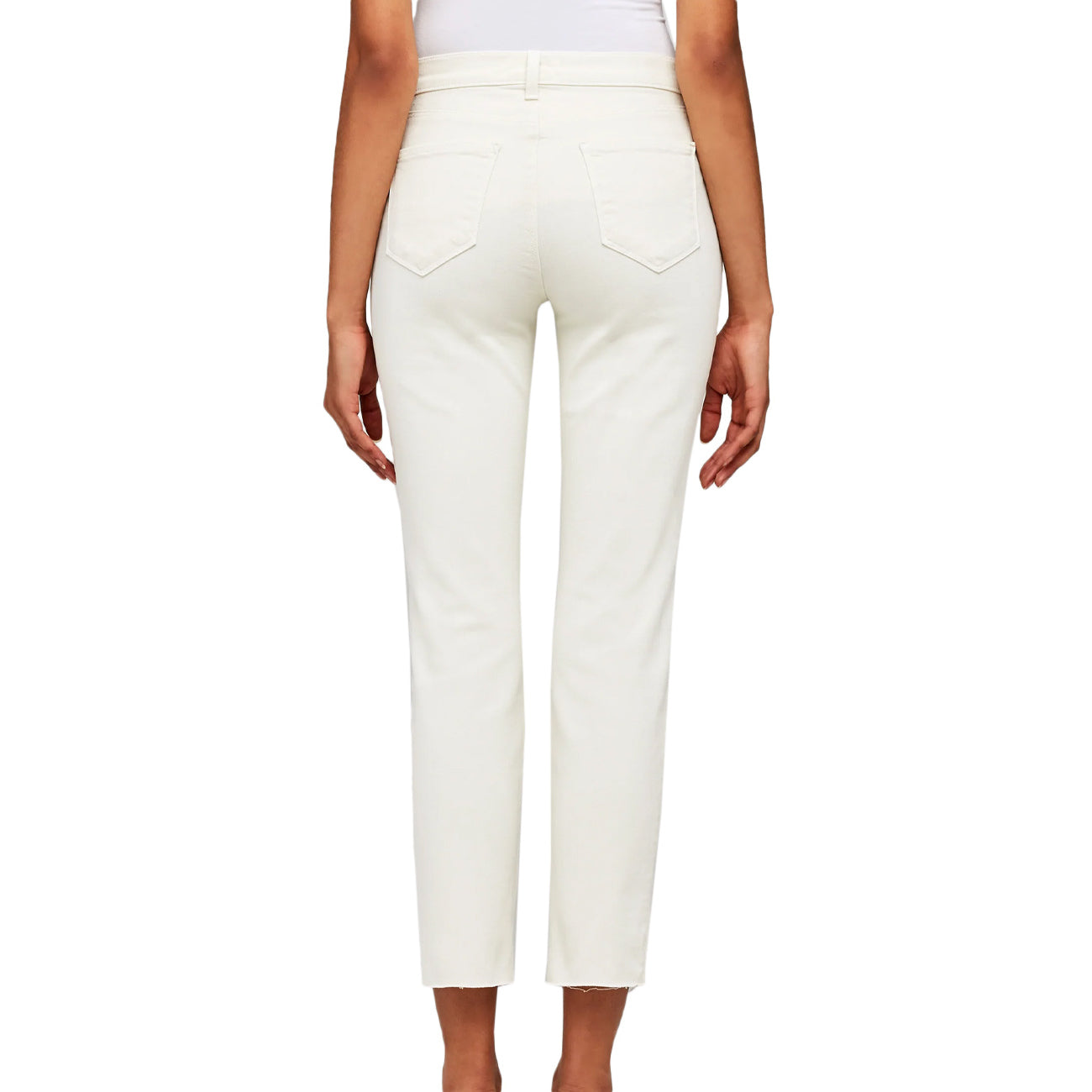 L'AGENCE Jeans Sada Crop Slim Donna White Vintage White 2520ISK VIWH/VINTAGE WHITE 