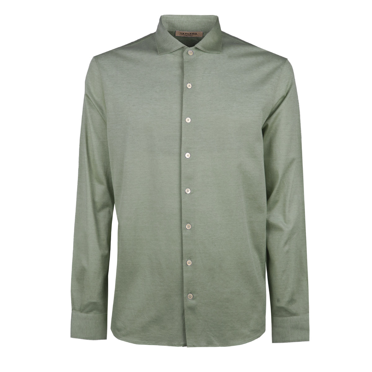 LA FILERIA Camicia Collo Francese Uomo Verde 60120/72710 456 VERDE 