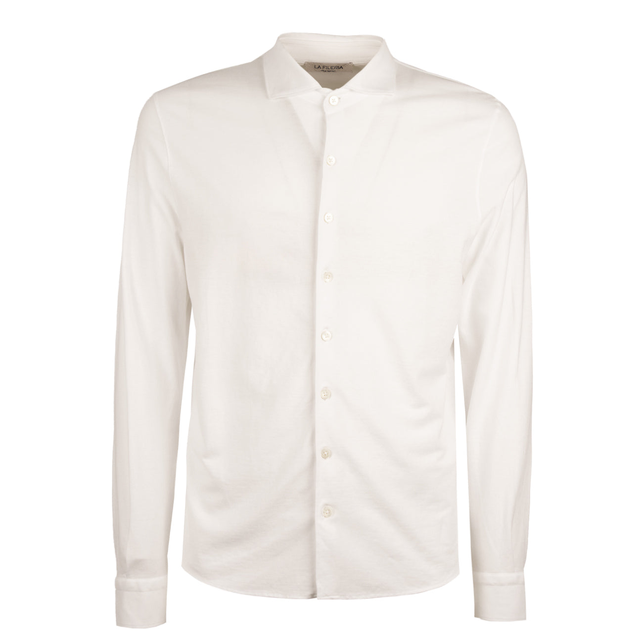 LA FILERIA Camicia Tinta Unita Uomo Offwhite 60120/78015 001 OFFWHITE 