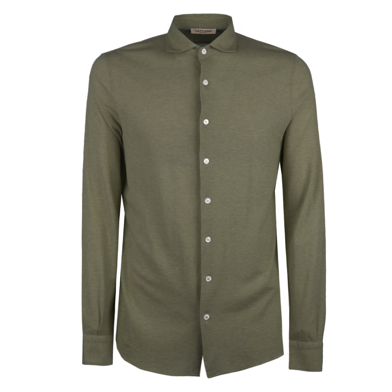 LA FILERIA Camicia Piquet Uomo Verde Salvia 60120/81402 485 VERDE SALVIA 