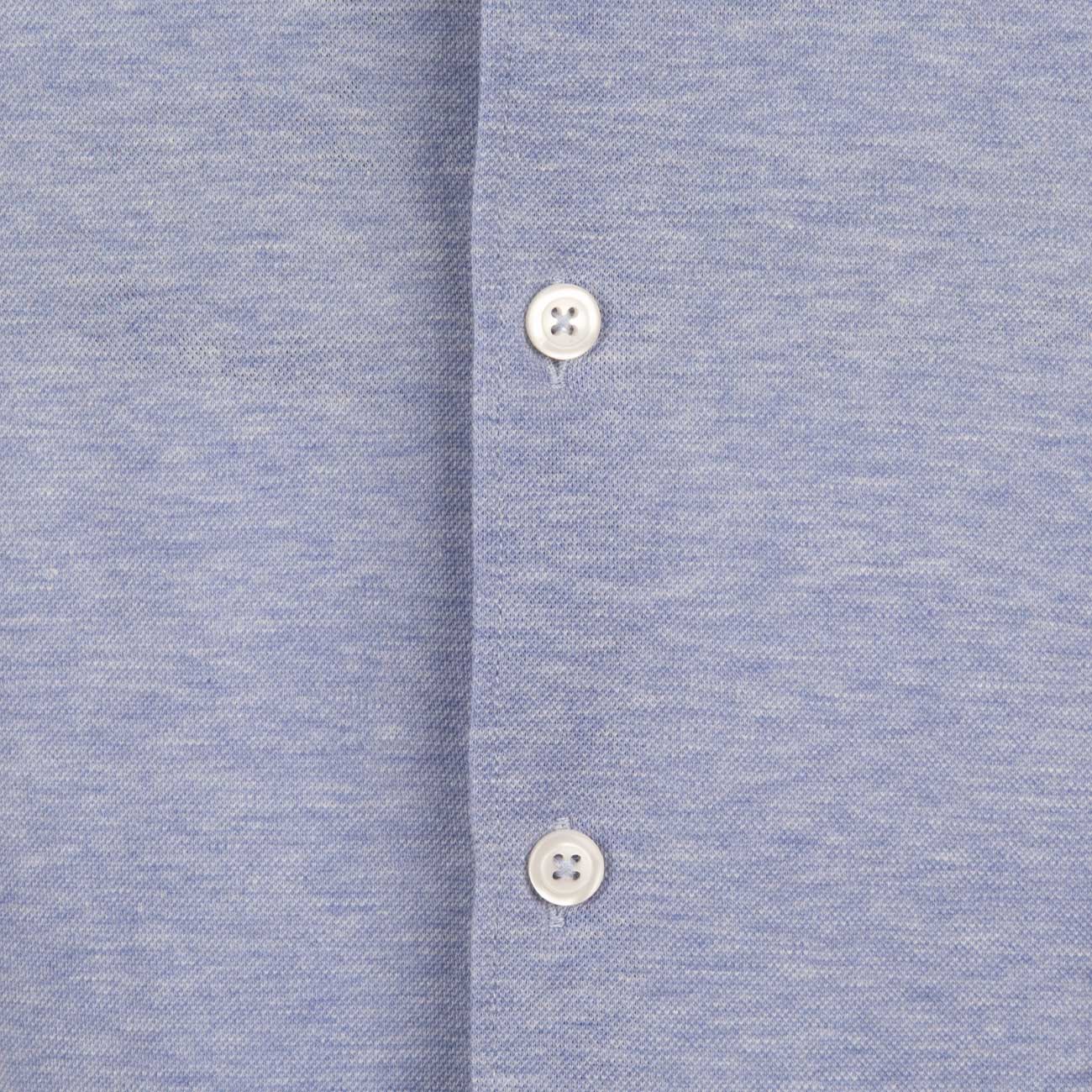 LA FILERIA Camicia Piquet Uomo Azzurro 60120/81402 510 AZZURRO 