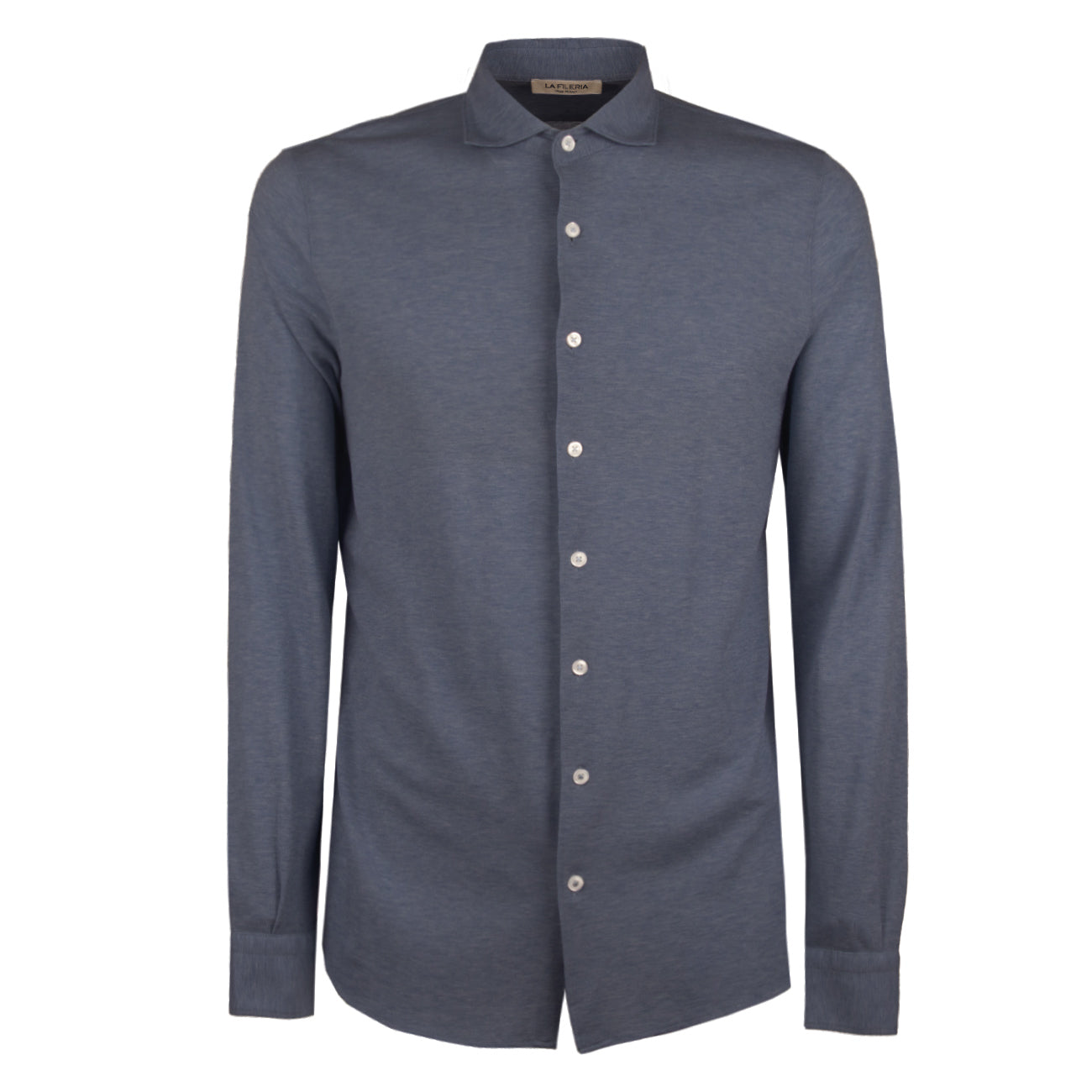 LA FILERIA Camicia Piquet Uomo Denim 60120/81402 805 DENIM 