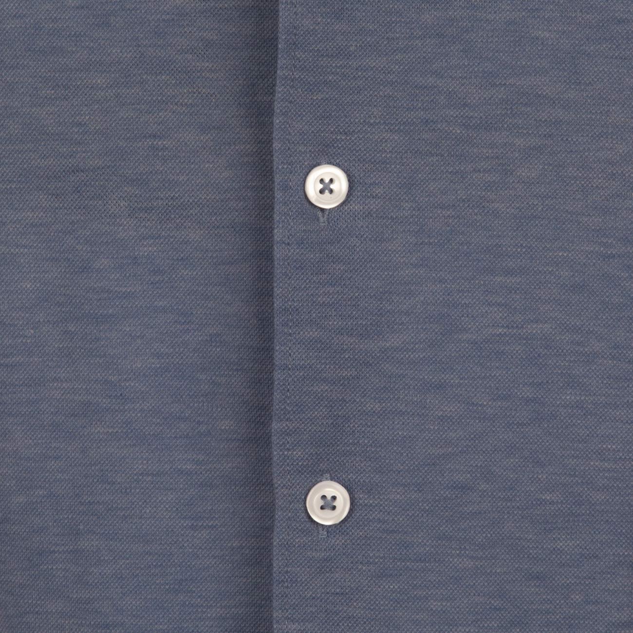 LA FILERIA Camicia Piquet Uomo Denim 60120/81402 805 DENIM 