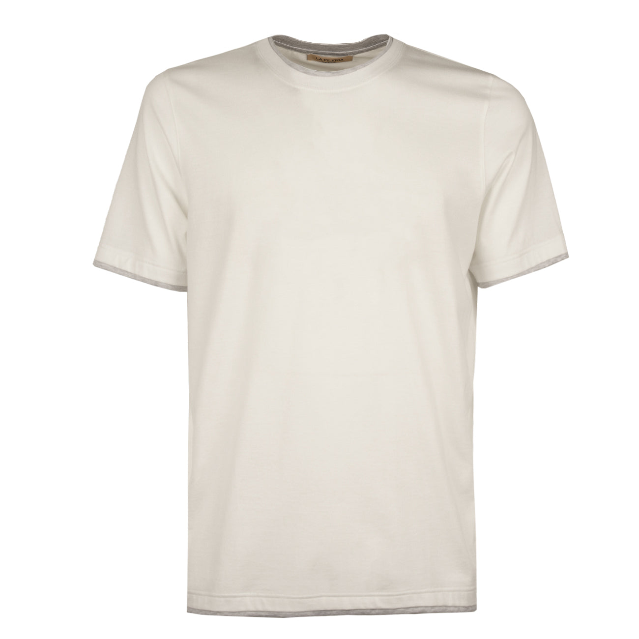 LA FILERIA Tshirt Tinta Unita Uomo Bianco 60123/73711 005 BIANCO 