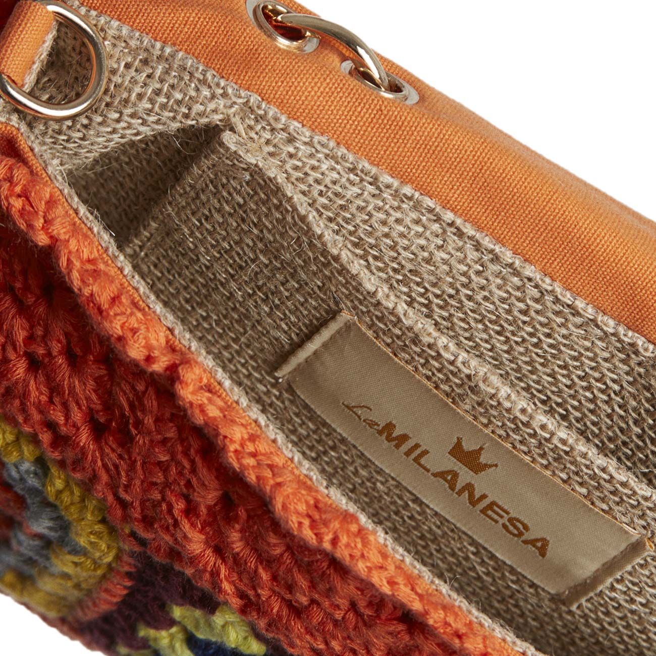 LA MILANESA Borsa Noto Clunch Di Lana Sottile Small Donna Multicolor NOTS MULTICOLOR 