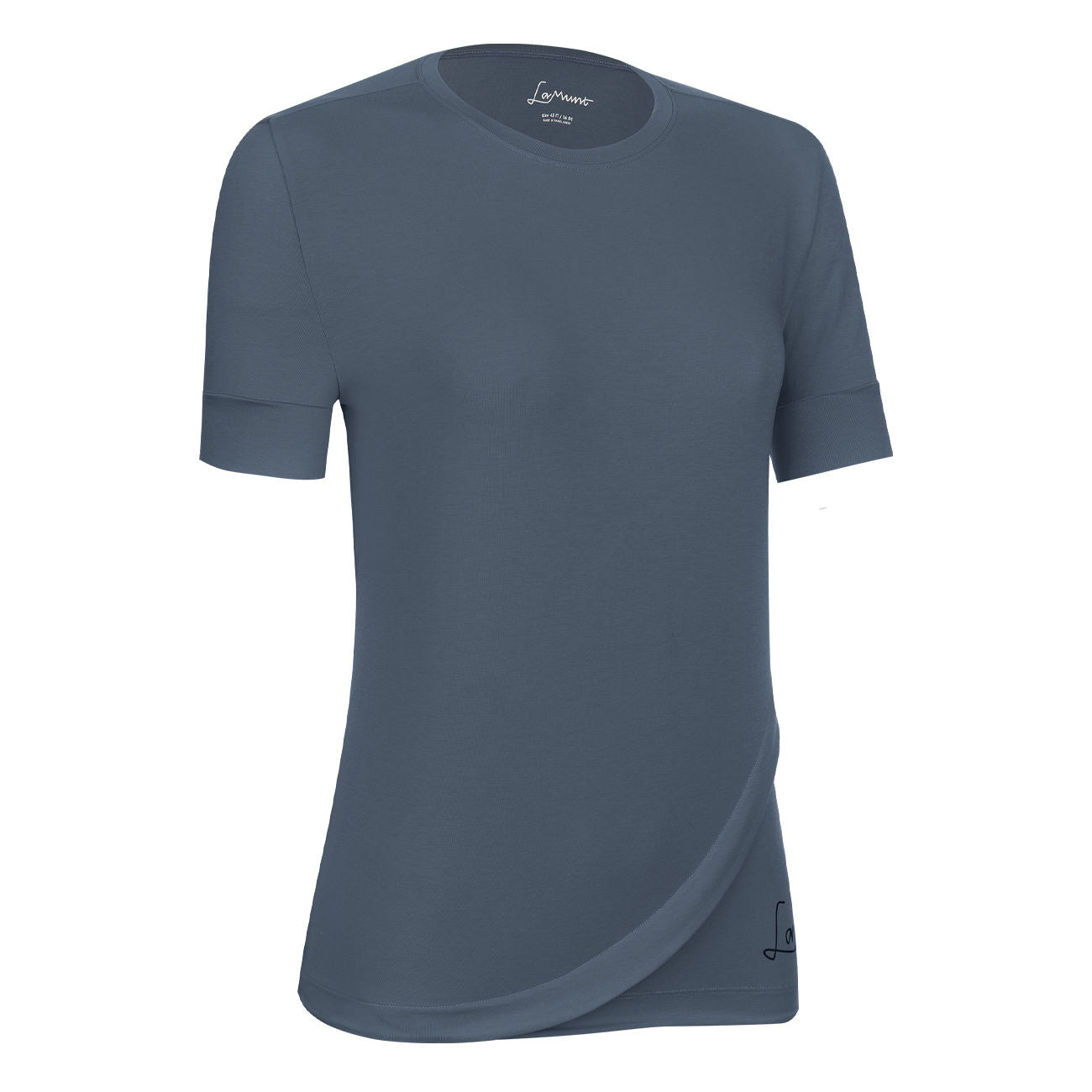 LAMUNT T-Shirt Maria Logo Curve Donna Antic Blue MARIA85/0000050058 3060 ANTIC BLUE 