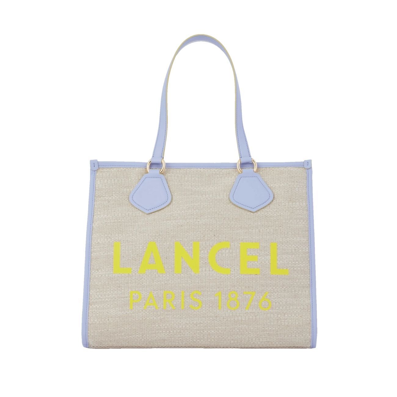 LANCEL Borsa Cabas Summer Tote Natural Lavande A10749 1D NATURAL/LAVANDE 