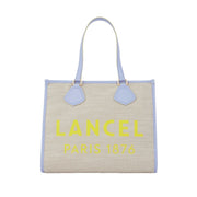 LANCEL Borsa Cabas Summer Tote Natural Lavande A10749 1D NATURAL/LAVANDE 
