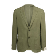 L.B.M.1911. GIACCA U. LINO LBM 35023/5/2837 VERDE SALVIA 