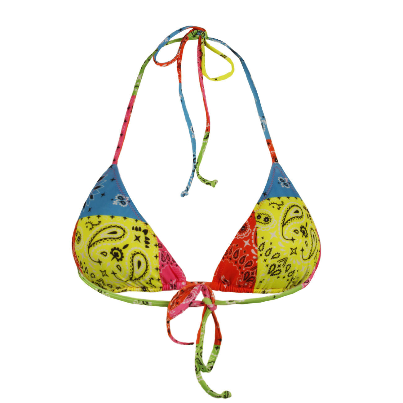 MC2 SAINT BARTH TOP D. LEAH CLASSIC TRIANGLE TOP SAINT BARTH LEAH 00029D BANDANNA ROUND FLUO COL 