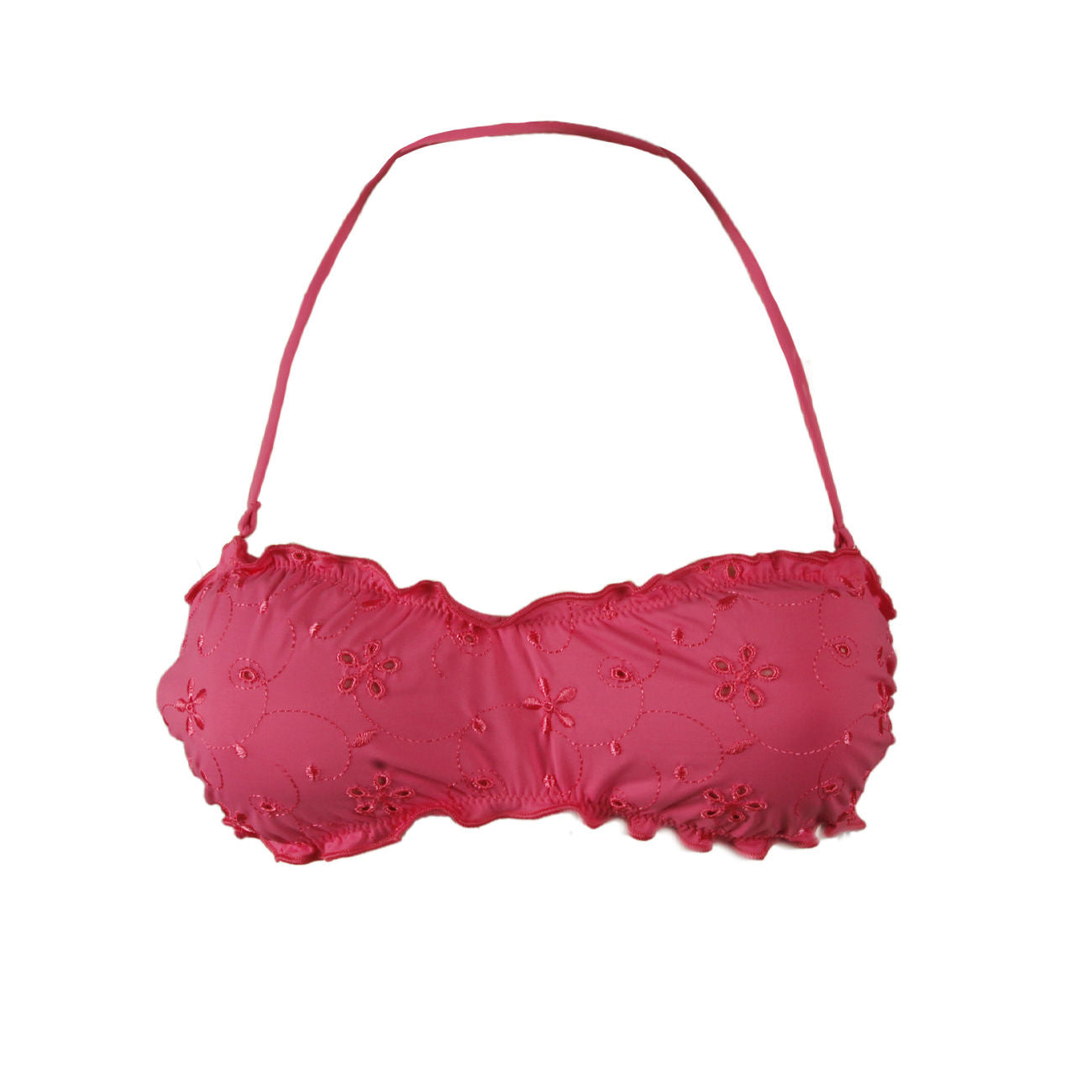 MC2 SAINT BARTH TOP D. LIBRA FROU FROU BANDEAU TOP SAINT BARTH LIBRA 04671D FLOWER EMBROIDERY 23 