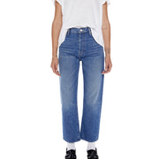 MOTHER Jeans The Ditcher Crop Donna Blu Medio 1448/1085 HIT THE GROUND RUNNI 