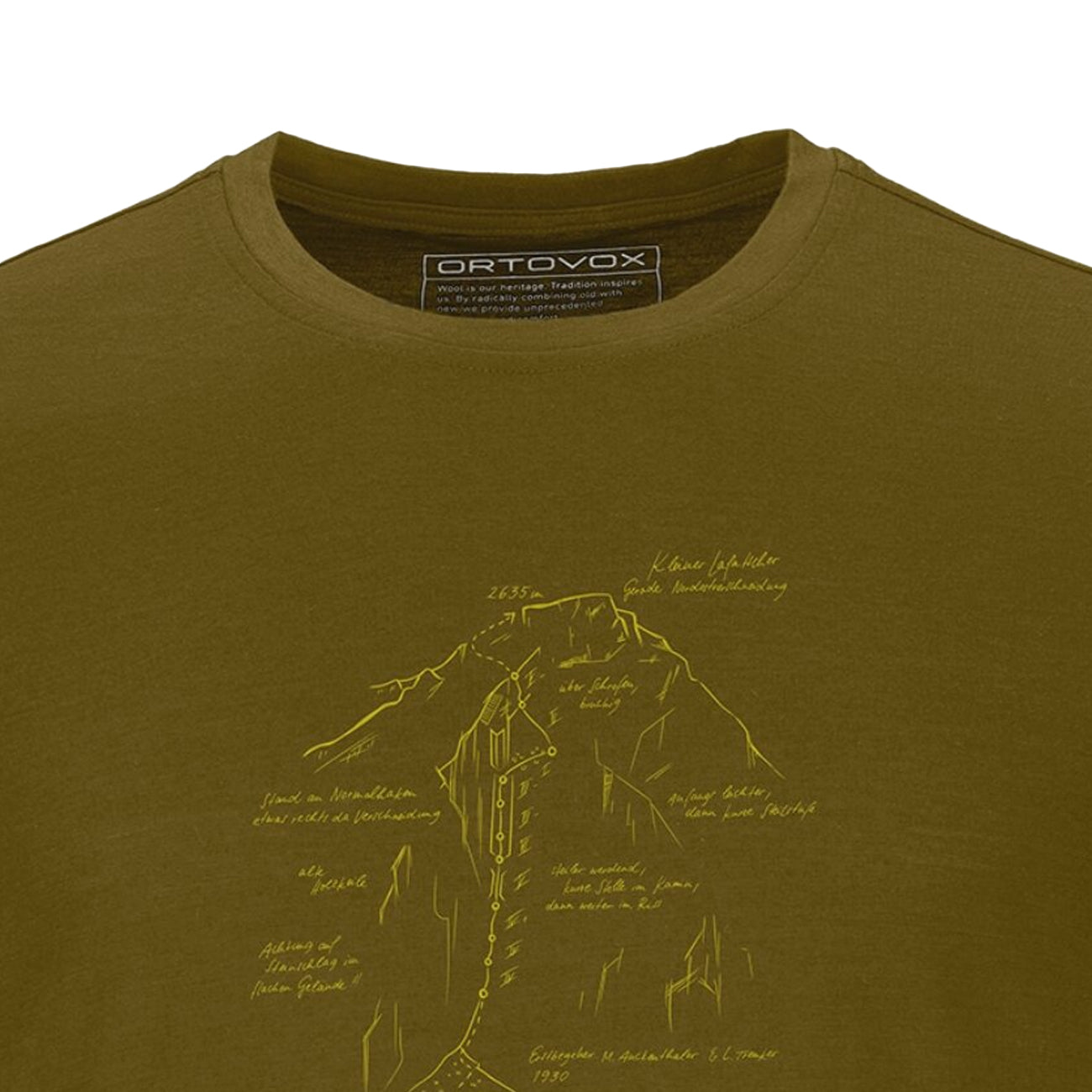 ORTOVOX Tshirt 120 Tec Lafatscher Uomo Green Moss 88123 GREEN MOSS 