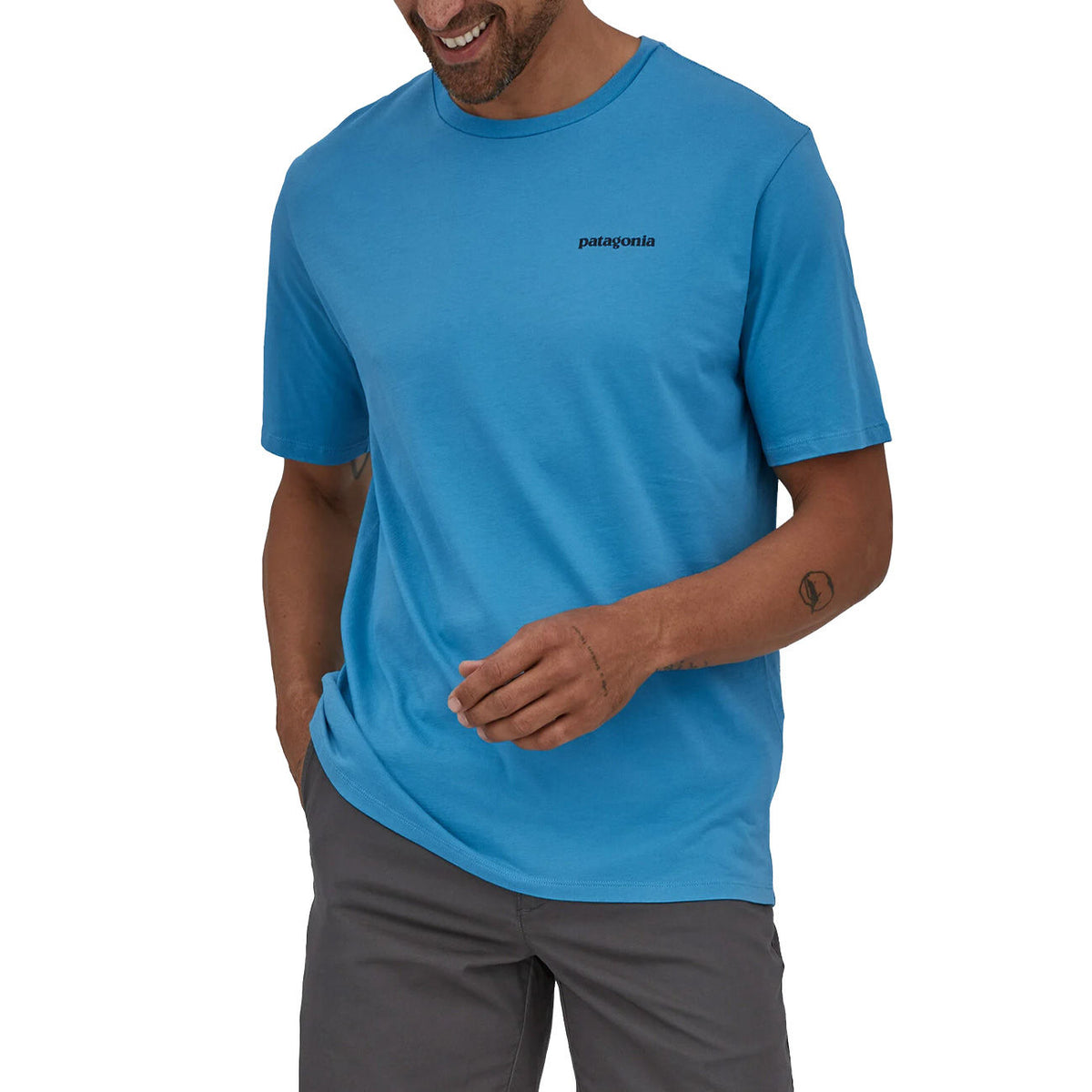 PATAGONIA T.SHIRT U. M`S P/6 MISSION ORGANIC PATAGONIA 37529 APBL ANACAPA BLUE 