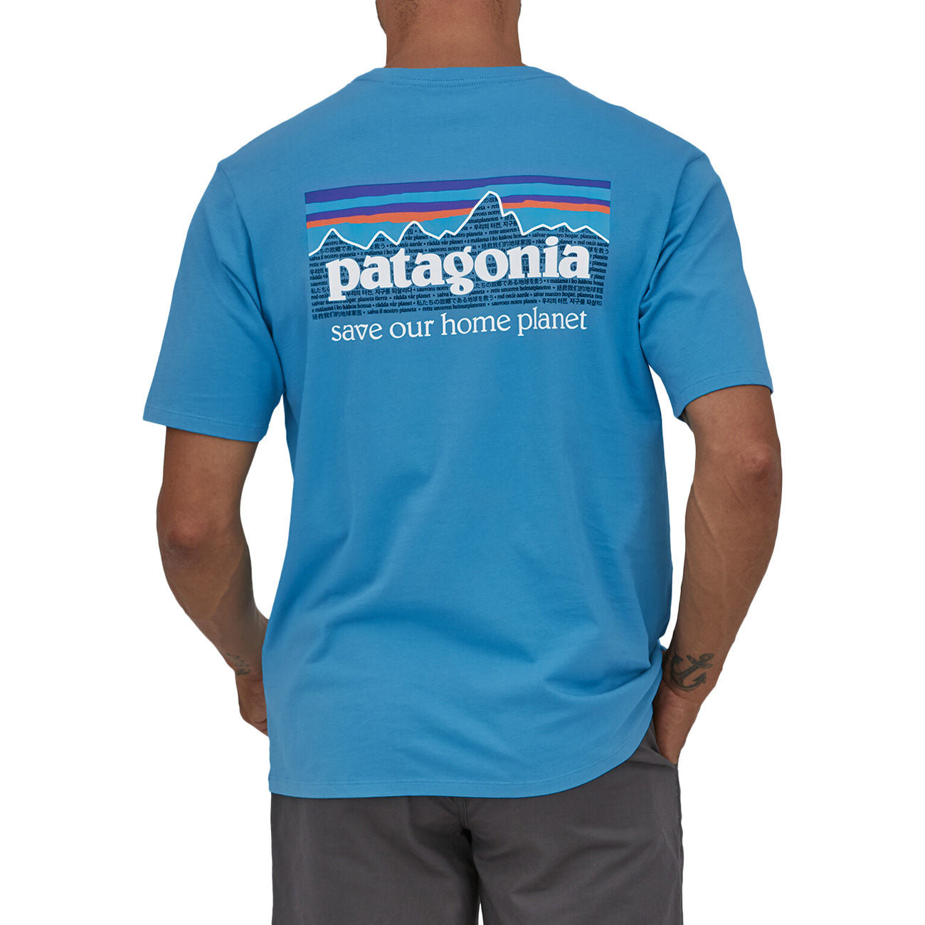 PATAGONIA T.SHIRT U. M`S P/6 MISSION ORGANIC PATAGONIA 37529 APBL ANACAPA BLUE 
