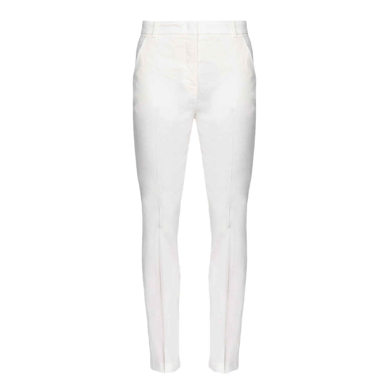 PINKO Pantalone Bello Lino Stretch 100155/A0IM Z15 BIANCO NEMBO 